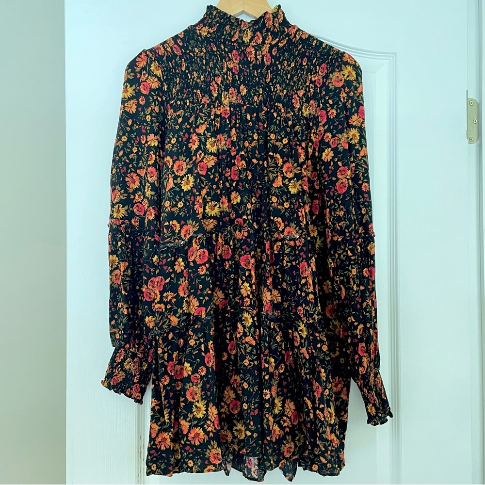 Vici Mock Neck Floral Dress
